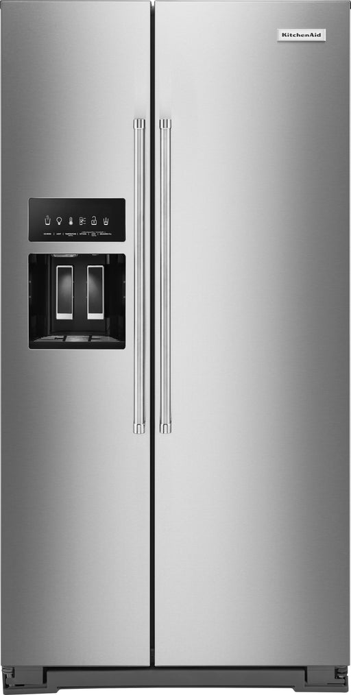 KitchenAid - 22.6 Cu. Ft. Side-by-Side Counter-Depth Refrigerator - Stainless Steel