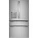 GE Profile - 27.9 Cu. Ft. 4-Door French Door Smart Refrigerator with Door-In-Door - Stainless Steel