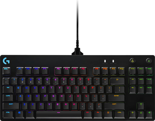 Logitech - G PRO TKL Wired Mechanical GX Blue Clicky Switch Gaming Keyboard with RGB Backlighting - Black