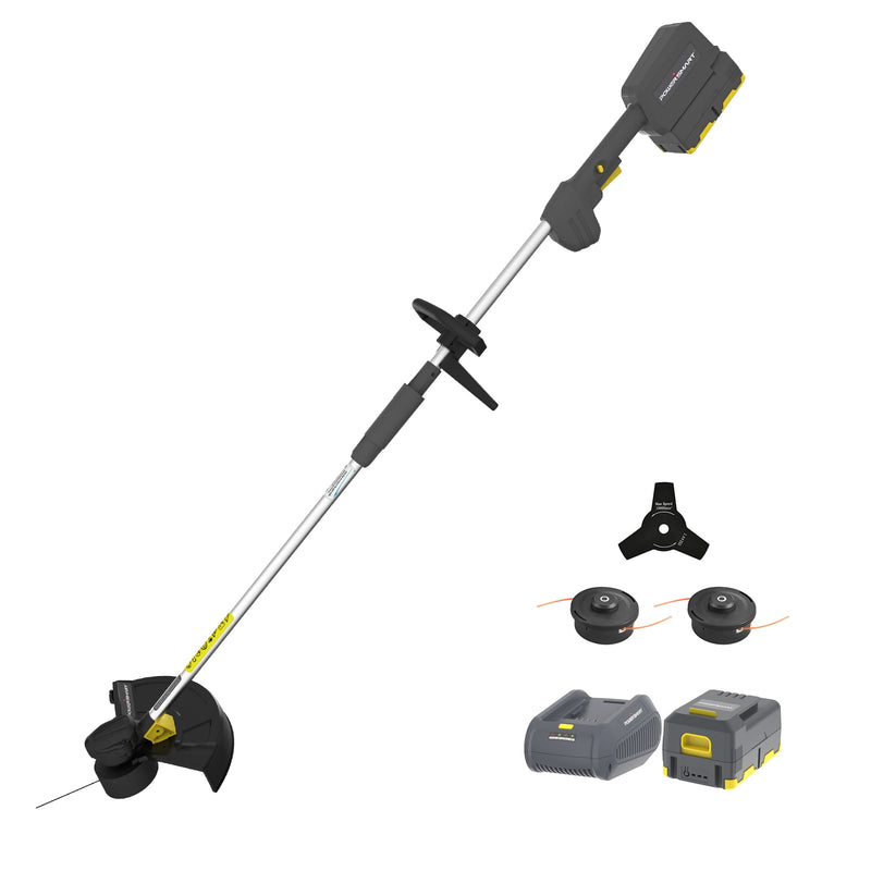 PowerSmart 40-volt 13-in Straight Shaft Attachment Capable Battery String Trimmer Edger Conversion Capable 4 Ah (Battery Included) (Charger Included)
