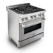 ZLINE - 4.0 cu. ft. Dual Fuel Range with Gas Stove and Electric Oven in Fingerprint Resistant Stainless Steel - Stainless Steel