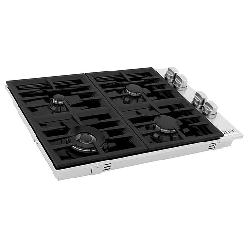 ZLINE - 30" Gas Cooktop with 4 Gas Burners and Porcelain Top - Black