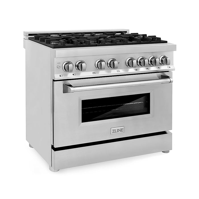 ZLINE - Professional 4.6 Cu. Ft. Freestanding Dual Fuel Convection Range - Stainless Steel