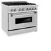 ZLINE - 36" Legacy Dual Fuel Range w/ 6 Burner Gas Cooktop and Electric Convection Oven (RA36) - Stainless Steel