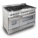 ZLINE - 48" Legacy Dual Fuel Range w/ 7 Burner Cooktop  2 Ovens w/ DuraSnow Doors (RA-SN-48) - Stainless Steel