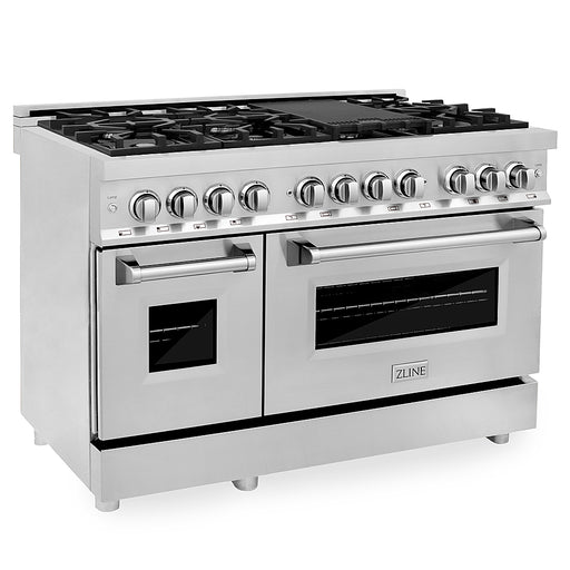 ZLINE - Professional 6 Cu. Ft. Freestanding Double Oven Dual Fuel Range - Stainless Steel