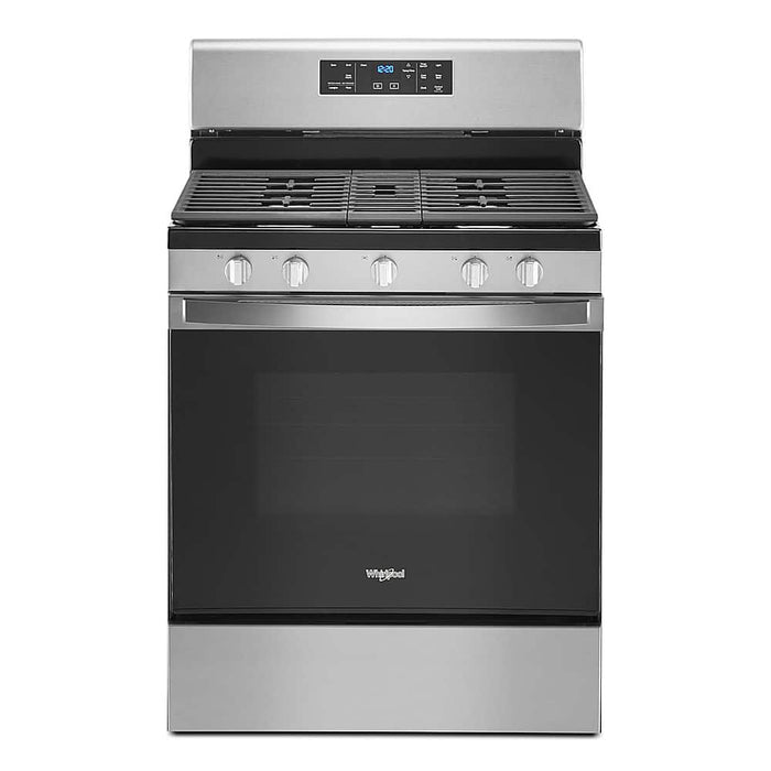 Whirlpool - 5.0 Cu. Ft. Freestanding Gas Range with Self-Cleaning and SpeedHeat Burner - Stainless Steel