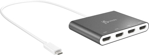 j5create - USB-C to 4-Port HDMI Multi-Monitor Adapter - Silver