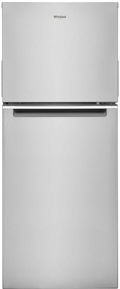 Whirlpool - 24 in. Wide 12 cu. ft. Top-Freezer Counter-Depth Refrigerator with Electronic Temperature Controls - Stainless Steel