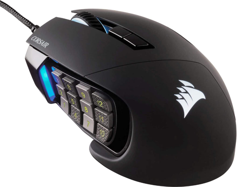CORSAIR - Scimitar RGB Elite Wired Optical Gaming Mouse with 17 Programmable Buttons - Wired - Black