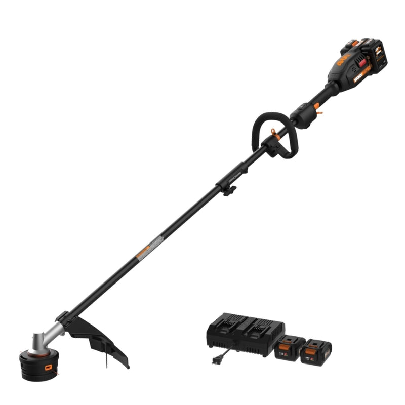 WORX Nitro Power Share Brushless 40-volt 15-in Split Shaft Attachment Capable Battery String Trimmer Edger Conversion Capable 4 Ah (Battery Included) (Charger Included)