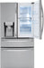 LG - 22.5 Cu. Ft. 4-Door French Door-in-Door Counter-Depth Refrigerator with Craft Ice - Stainless Steel