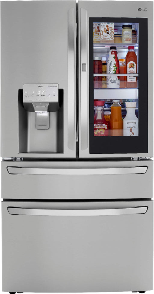 LG - 29.5 Cu. Ft. 4-Door French Door-in-Door Smart Refrigerator with Craft Ice - PrintProof Stainless Steel
