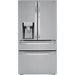 LG - 29.5 Cu. Ft. 4-Door French Door-in-Door Smart Refrigerator with Craft Ice - Stainless Steel