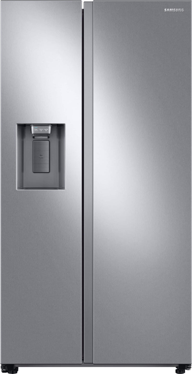 Samsung - 36 in. Wide 22 cu. ft. Side-by-Side Counter Depth Smart Refrigerator with All-Around Cooling - Stainless Steel