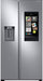 Samsung - 21.5 cu. ft. Side-by-Side Counter Depth Smart Refrigerator with 21.5" Touch-Screen Family Hub - Stainless Steel