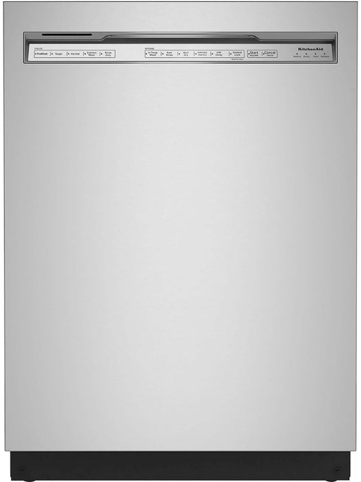 KitchenAid - 24" Front Control Built-In Stainless Steel Tub Dishwasher with 3rd Rack 50+ Total Wash Jets 44 dBA - Stainless Steel