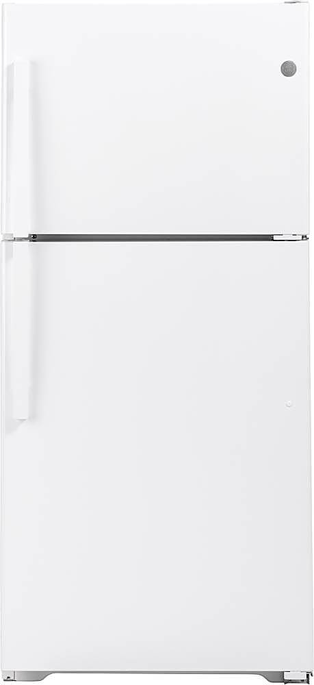 GE - 21.9 Cu. Ft. Top-Freezer Refrigerator with Garage Ready Performance from 38-110 Degrees Fahrenheit - White