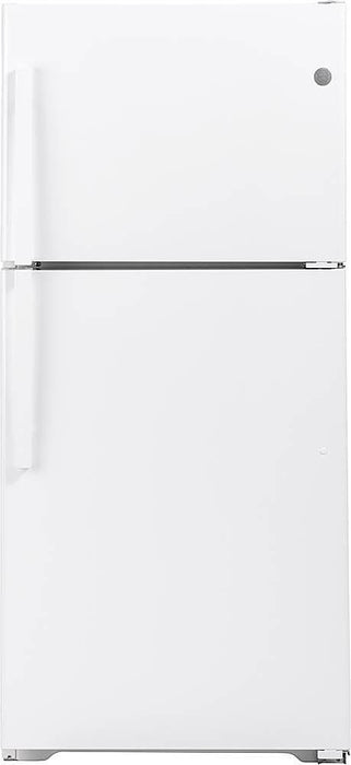 GE - 21.9 Cu. Ft. Top-Freezer Refrigerator with Garage Ready Performance from 38-110 Degrees Fahrenheit - White