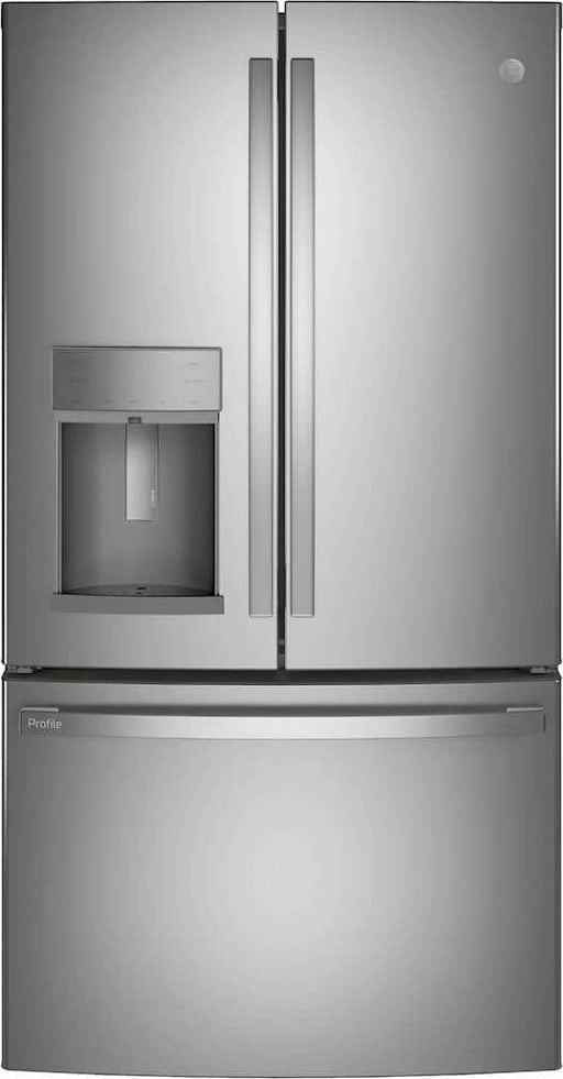 GE Profile - 22.1 Cu. Ft. French Door Counter-Depth Refrigerator with Hands-Free AutoFill - Stainless Steel