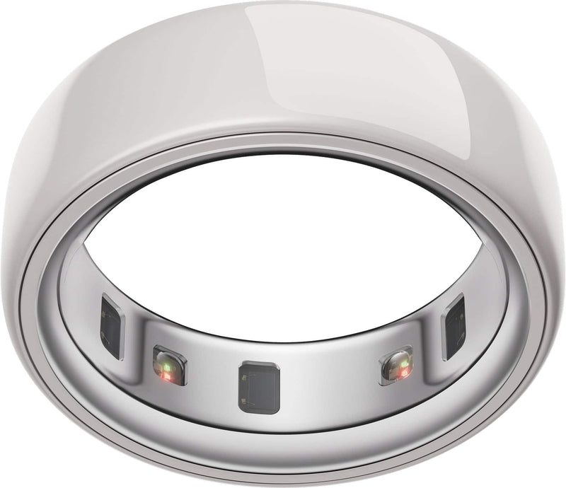 Oura - Ring 4 Ceramic - Smart Ring - Size Before You Buy with OR4 Sizing Kit - Size 8 - Cloud - (2025)