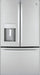 GE - 22.1 Cu. Ft. French Door Counter-Depth Refrigerator with Space Saving Ice Maker - Stainless Steel