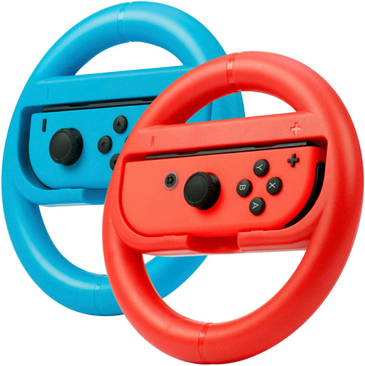 Rocketfish - Joy-Con Racing Wheel Two Pack For Nintendo Switch  Switch OLED - Red/Blue