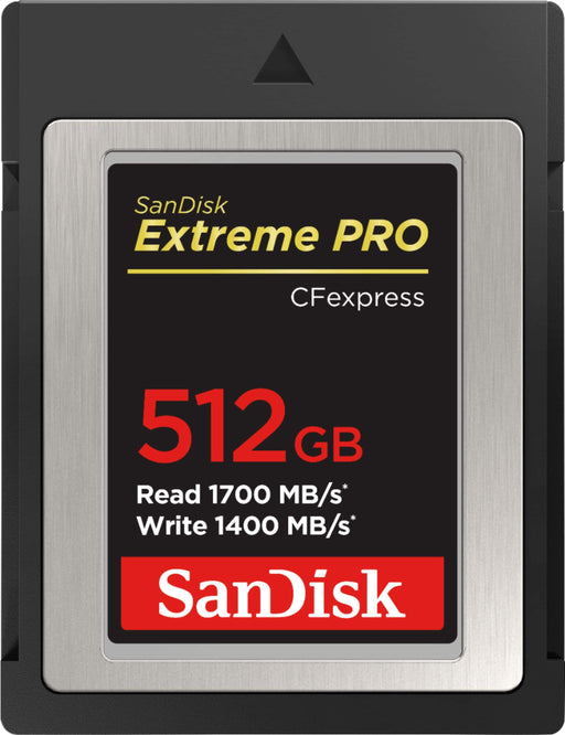 SanDisk - 512GB Extreme PRO CFexpress Type-B Memory Card R/W up to 1700/1400MB/s