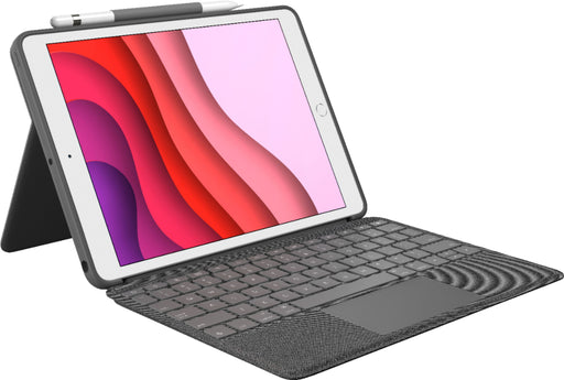 Logitech - Combo Touch Keyboard Folio for Apple iPad 10.2" (7th 8th  9th Gen) with Detachable Backlit Keyboard - Graphite