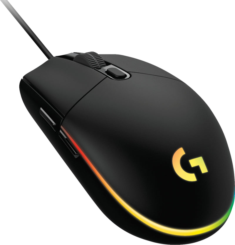 Logitech - G203 LIGHTSYNC Wired Optical Gaming Mouse with 8000 DPI sensor - Wired - Black