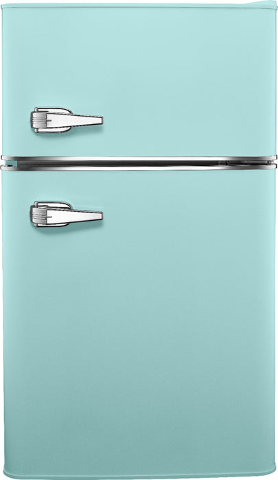 Insignia - Retro 3.1 cu. ft.  Mini Fridge with Top Freezer - Mint