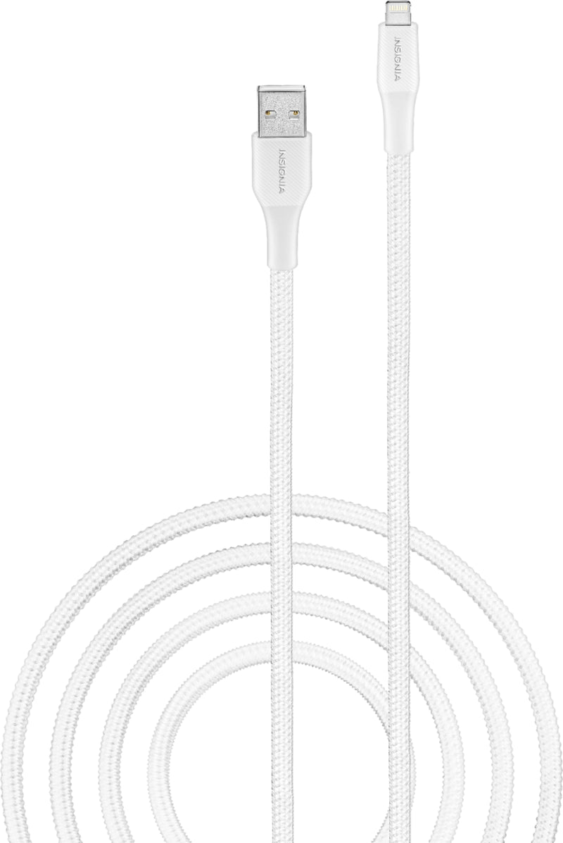 Insignia - 10' USB-A to Lightning Charge-and-Sync Cable - Moon Gray
