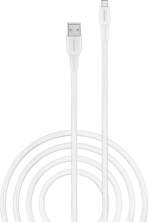 Insignia - 10' USB-A to Lightning Charge-and-Sync Cable - Moon Gray
