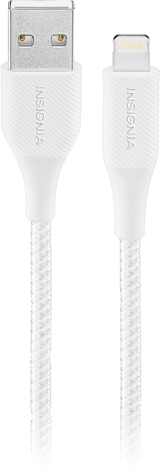 Insignia - 6' USB-A to Lightning Charge-and-Sync Cable - Moon Gray