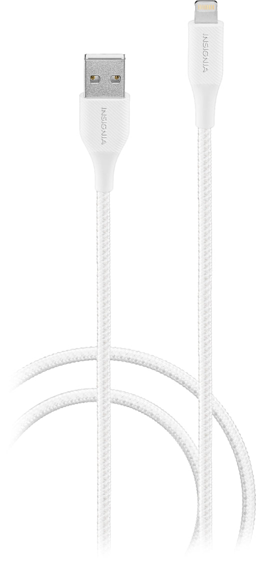Insignia - 4' USB-A to Lightning Charge-and-Sync Cable - Moon Gray