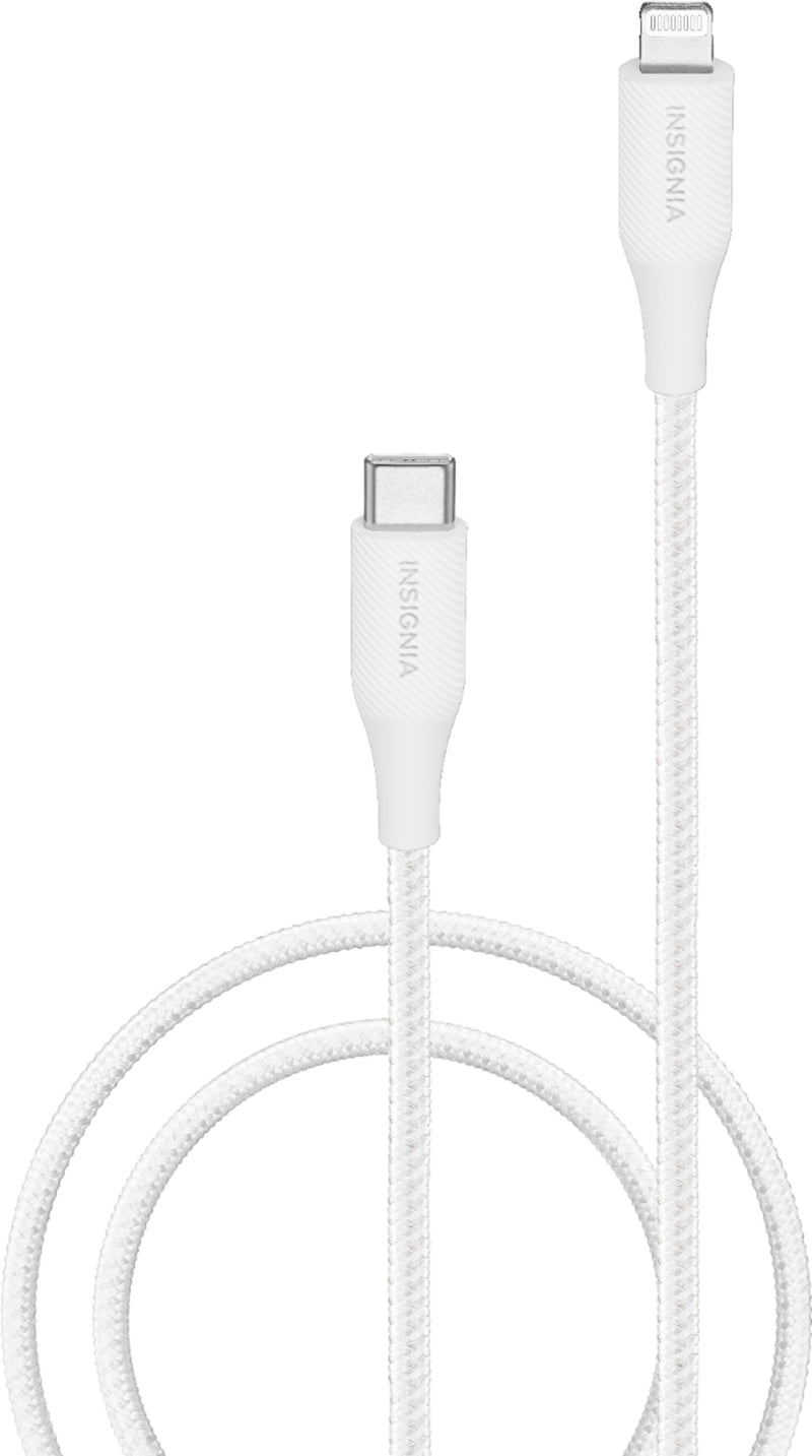 Insignia - 4’ USB-C to Lightning Charge-and-Sync Cable - Moon Gray