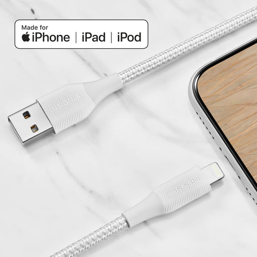 Insignia - 6' Lightning to USB Charge-and-Sync Cable (2 Pack) - Moon Gray