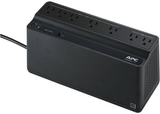 APC - Back UPS 650VA/360W Floor/Wall Mount 120V 7x NEMA 5-15R outlets USB Type A Port - Black