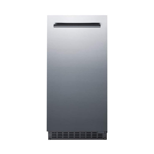 Summit Appliance - 15" 62-Lb. Freestanding Icemaker - Stainless Steel