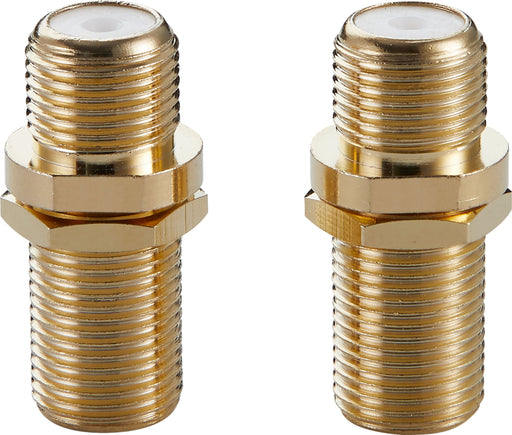 Rocketfish - Coaxial Cable Couplers (2 Pack) - Gold