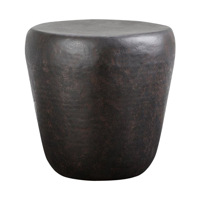 Simpli Home Garvy - accent side table - round - rustic bronze