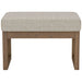 Simpli Home Milltown Small "X" - bench ottoman - rectangular - wood foam plywood tweed - platinum