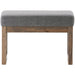 Simpli Home Milltown Small - bench ottoman - rectangular - plywood linen-look fabric - gray