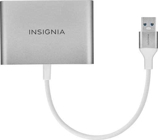 Insignia - USB to Dual HDMI Adapter - White