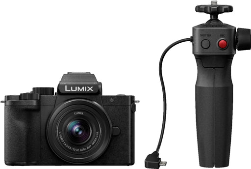 Panasonic - LUMIX G100 Mirrorless Camera for Photo 4K Video and Vlogging 12-32mm Lens Tripod Grip Bundle  DC-G100VK - Black