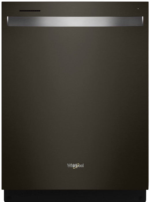 Whirlpool - 24" Top Control Built-In Stainless Steel Tub Dishwasher with 3rd Rack Large Capacity 47 dBA - Black Stainless Steel