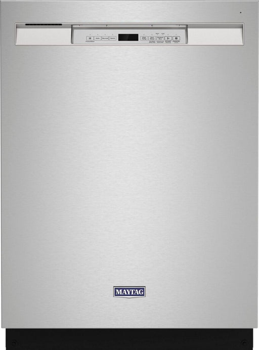 Maytag - 24" Front Control Built-In Dishwasher with Stainless Steel Tub Dual Power Filtration 50 dBA - Stainless Steel