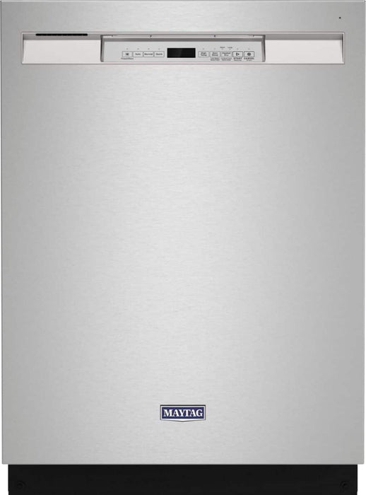 Maytag - 24" Front Control Built-In Stainless Steel Tub Dishwasher with Dual Power Filtration and 50 dBA - Stainless Steel