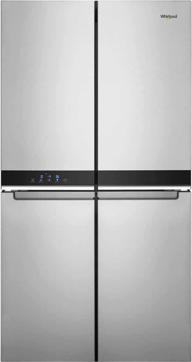 Whirlpool - 36 in. Wide 19.4 cu. ft. Counter Depth 4 Door Refrigerator - Fingerprint-Resistant Stainless Finish