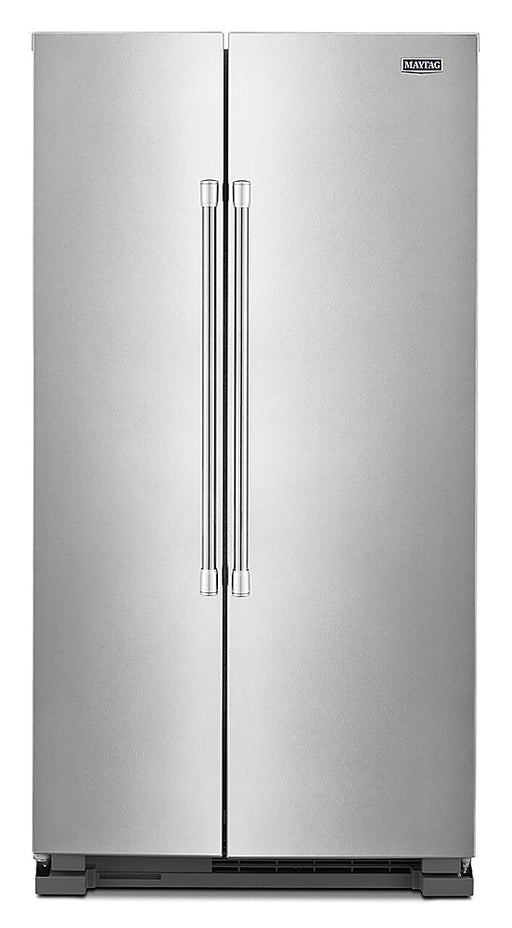 Maytag - 25 Cu. Ft. Side-by-Side Freestanding Refrigerator Fingerprint Resistant - Stainless Steel